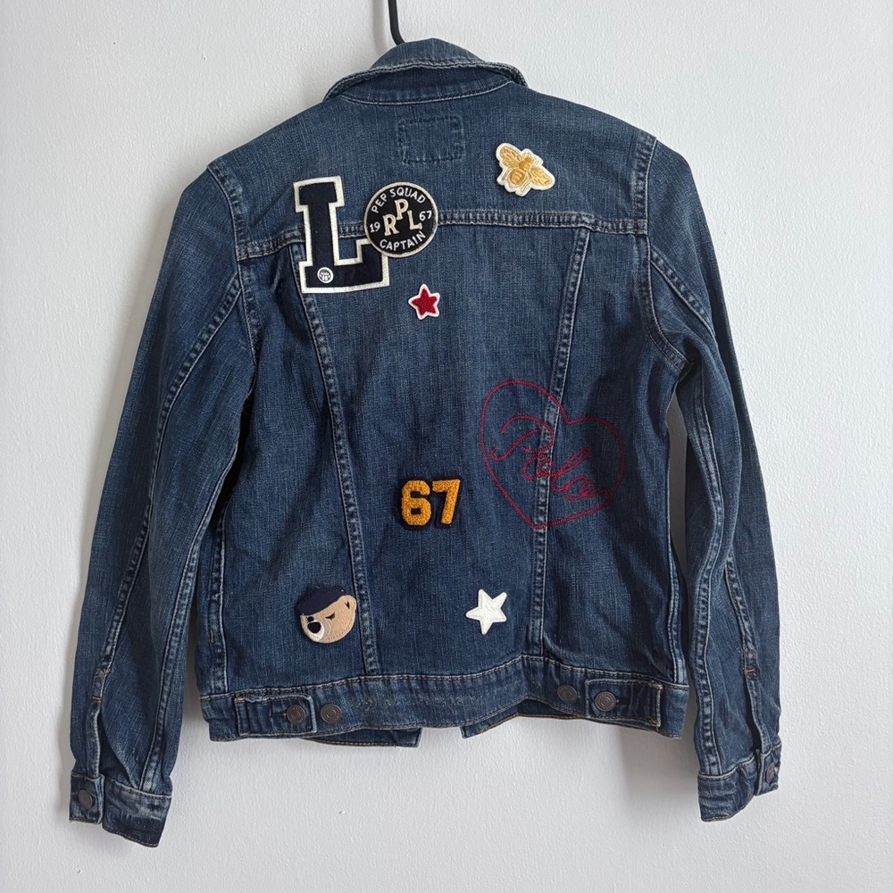 Polo by Ralph Lauren Blue Denim Jacket with Pink Detail - Picture 7 of 16